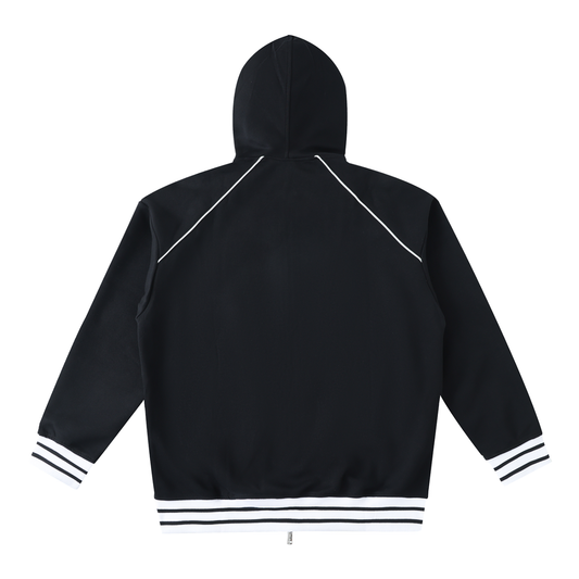 Brushed-interior zip-up hoodie