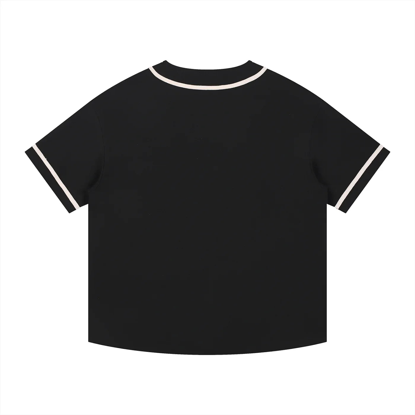 Unisex Contrast Piped V-Neck Button-Up Shirt - B&M