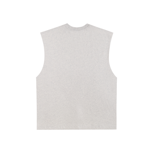 Raw Edge Cotton Tank Top