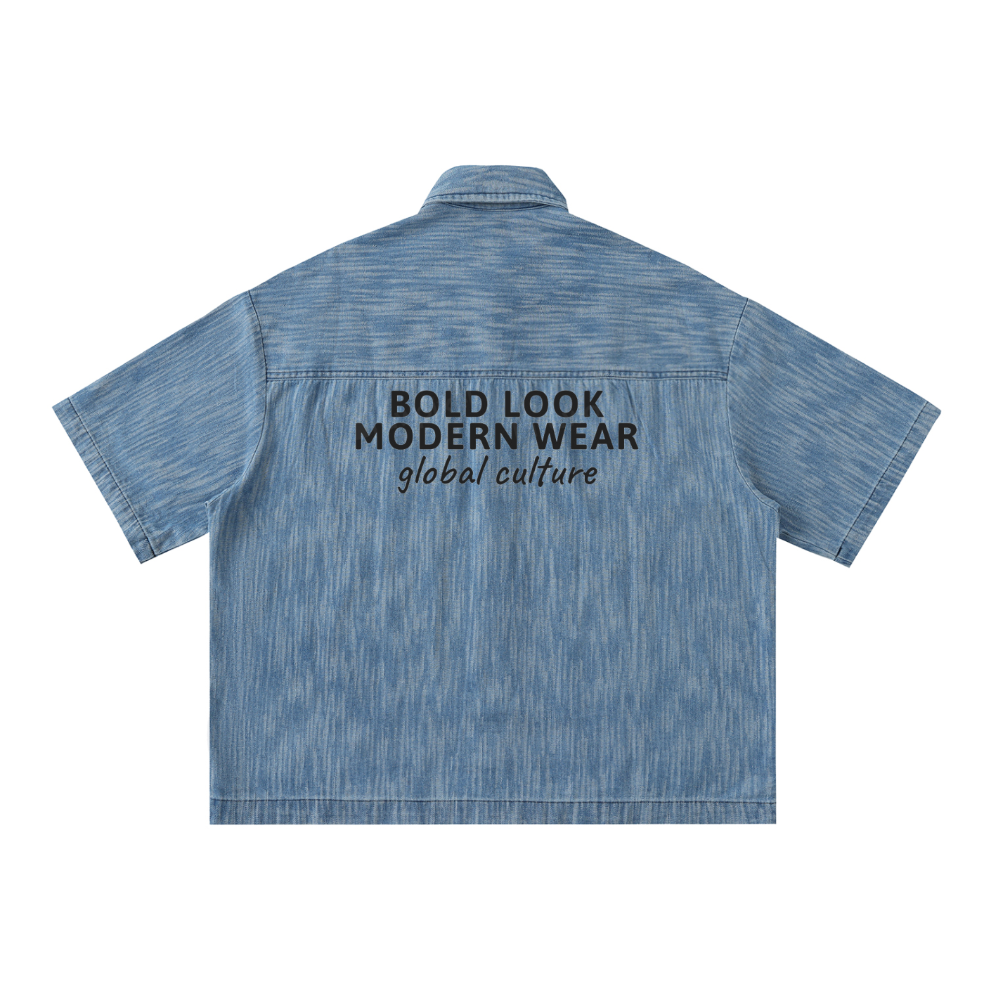 Distressed Wash Short-Sleeve Shirt