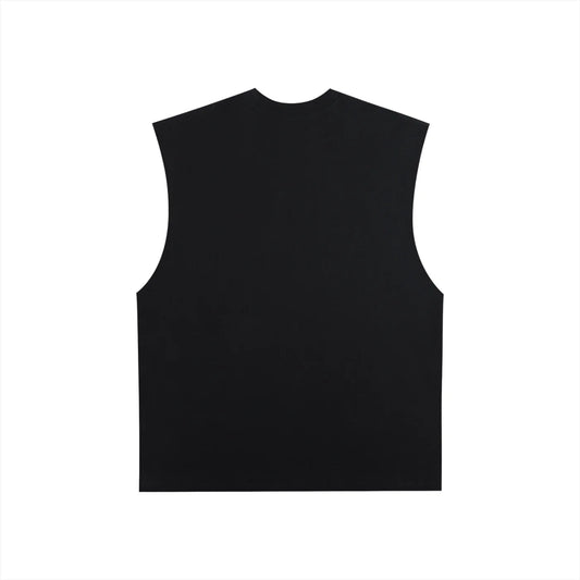Raw Edge Cotton Tank Top - B&M