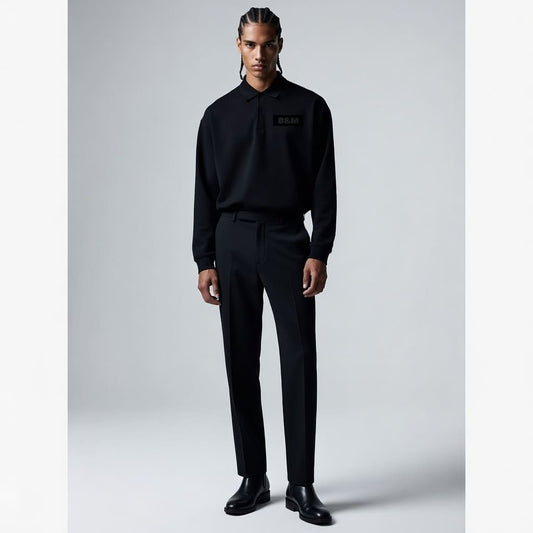 Men's Heavyweight Fleece Drop-Shoulder Polo