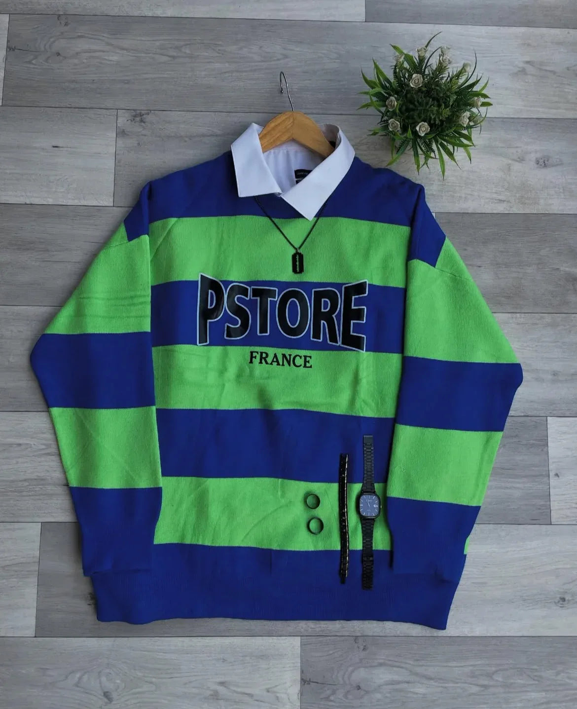 PSTORE FRANCE sweater and shirt - B&M