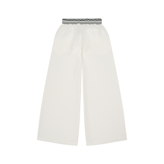 Striped Waist Wide Leg Pants