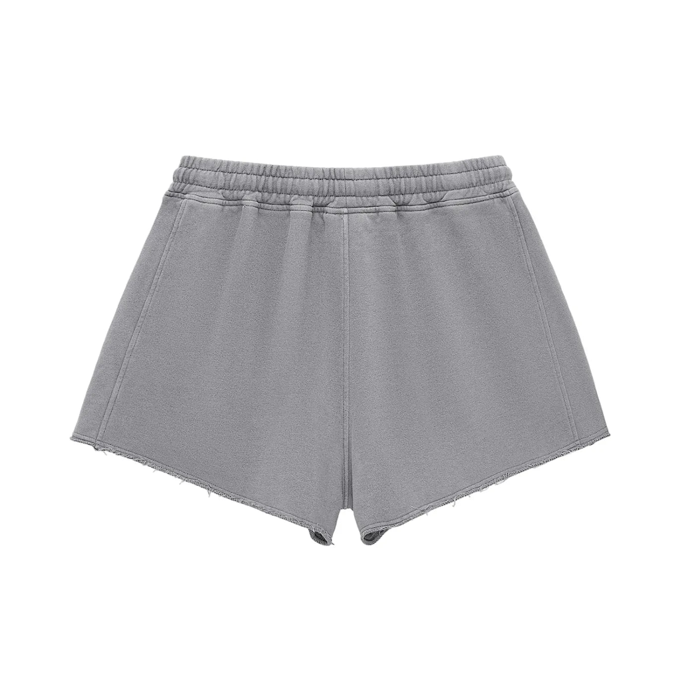Snow Washed Raw Edge Drawstring Shorts - B&M