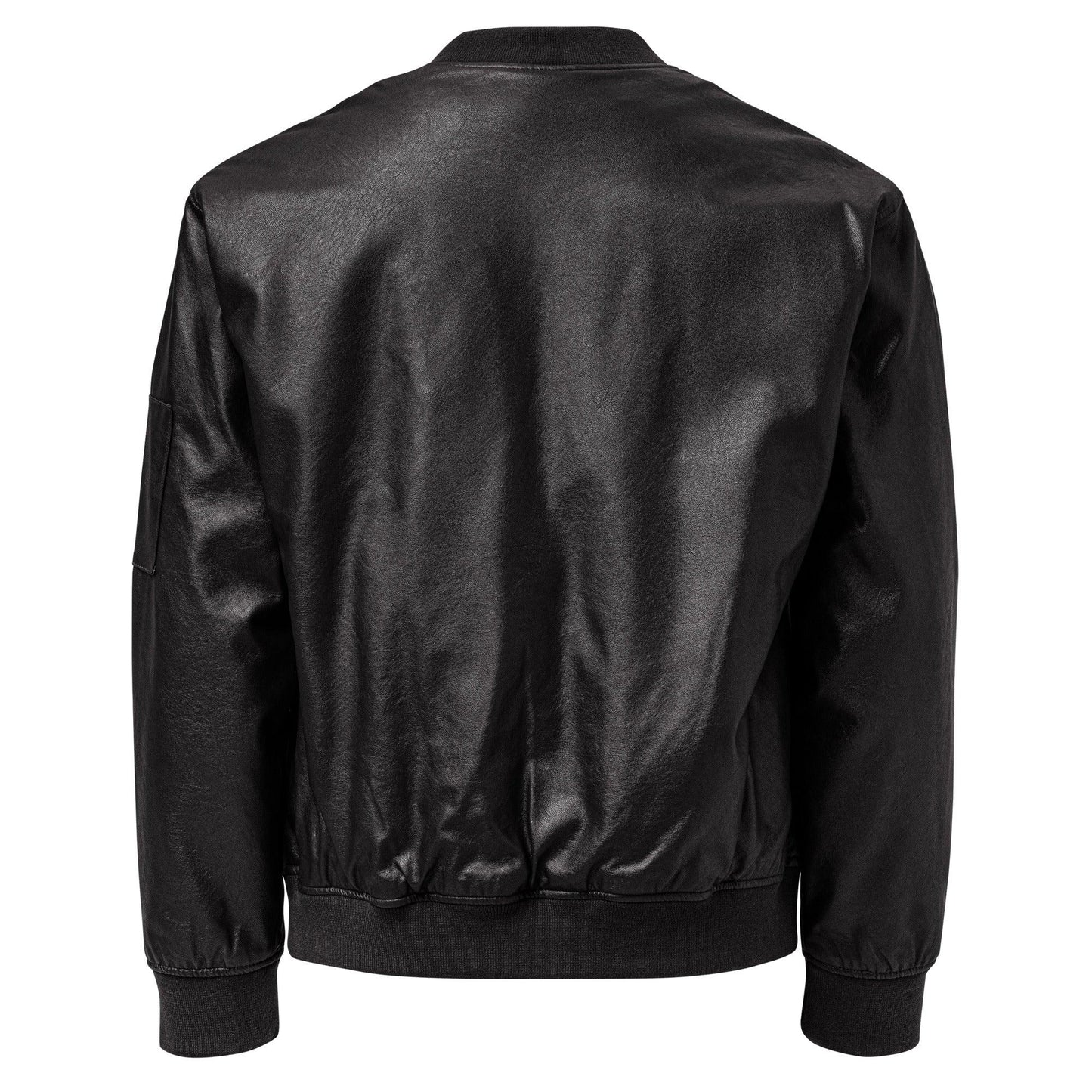 Leather Bomber Jacket - B&M