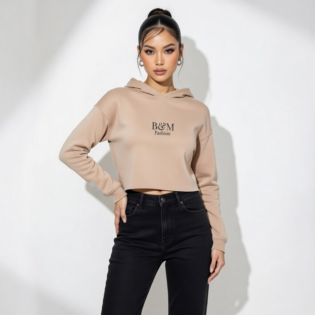 Blush Crop Hoodie