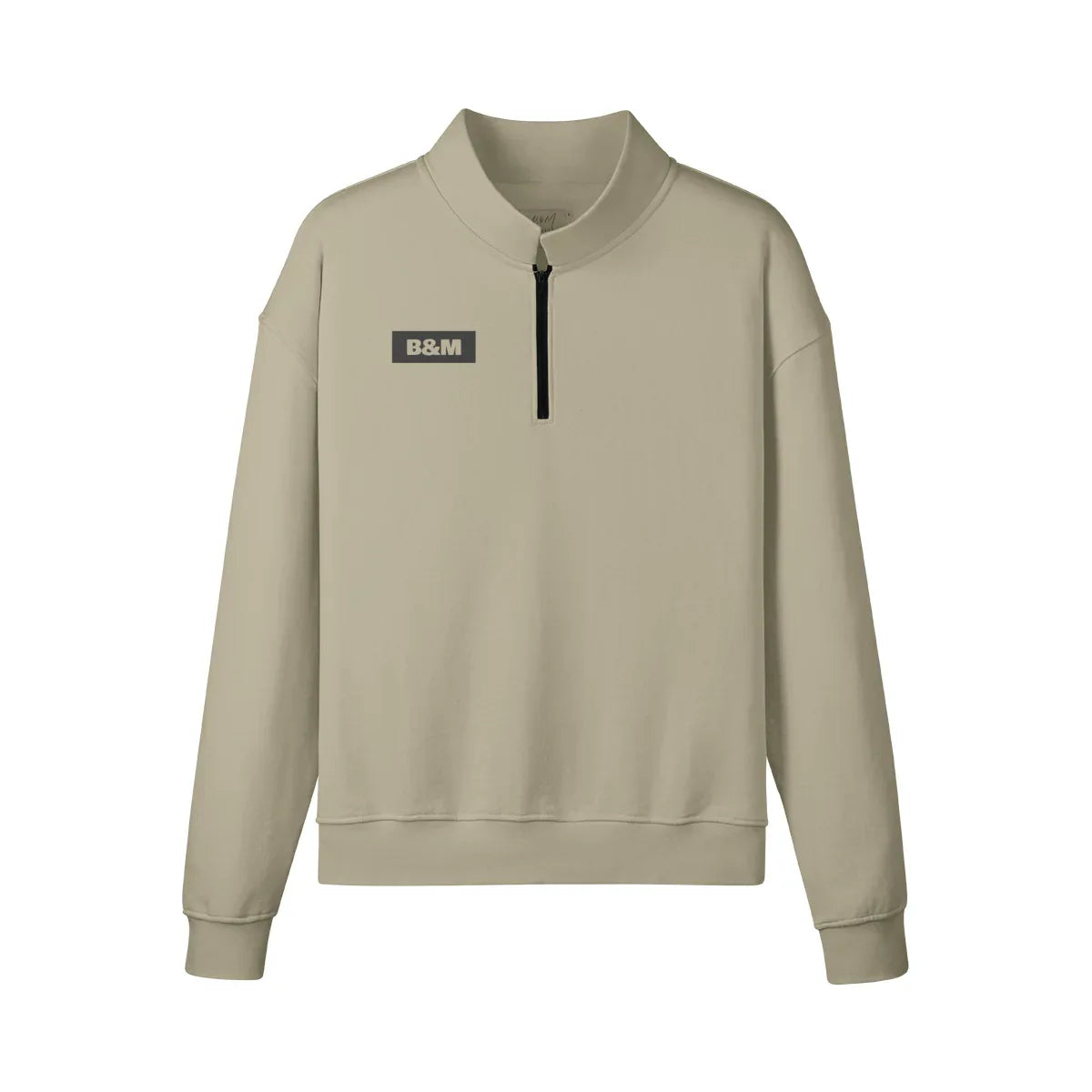 A Zip Cream Colored Sweatshirt - B&M