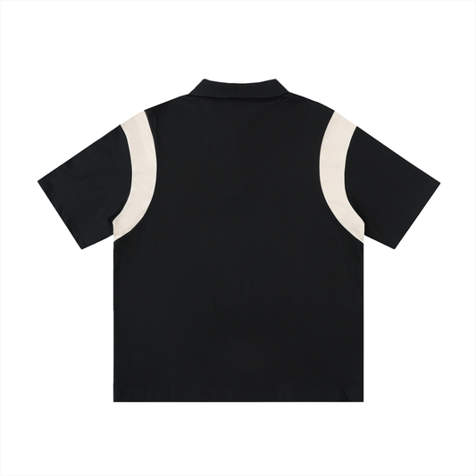 Unisex Contrast Panel Cotton Polo