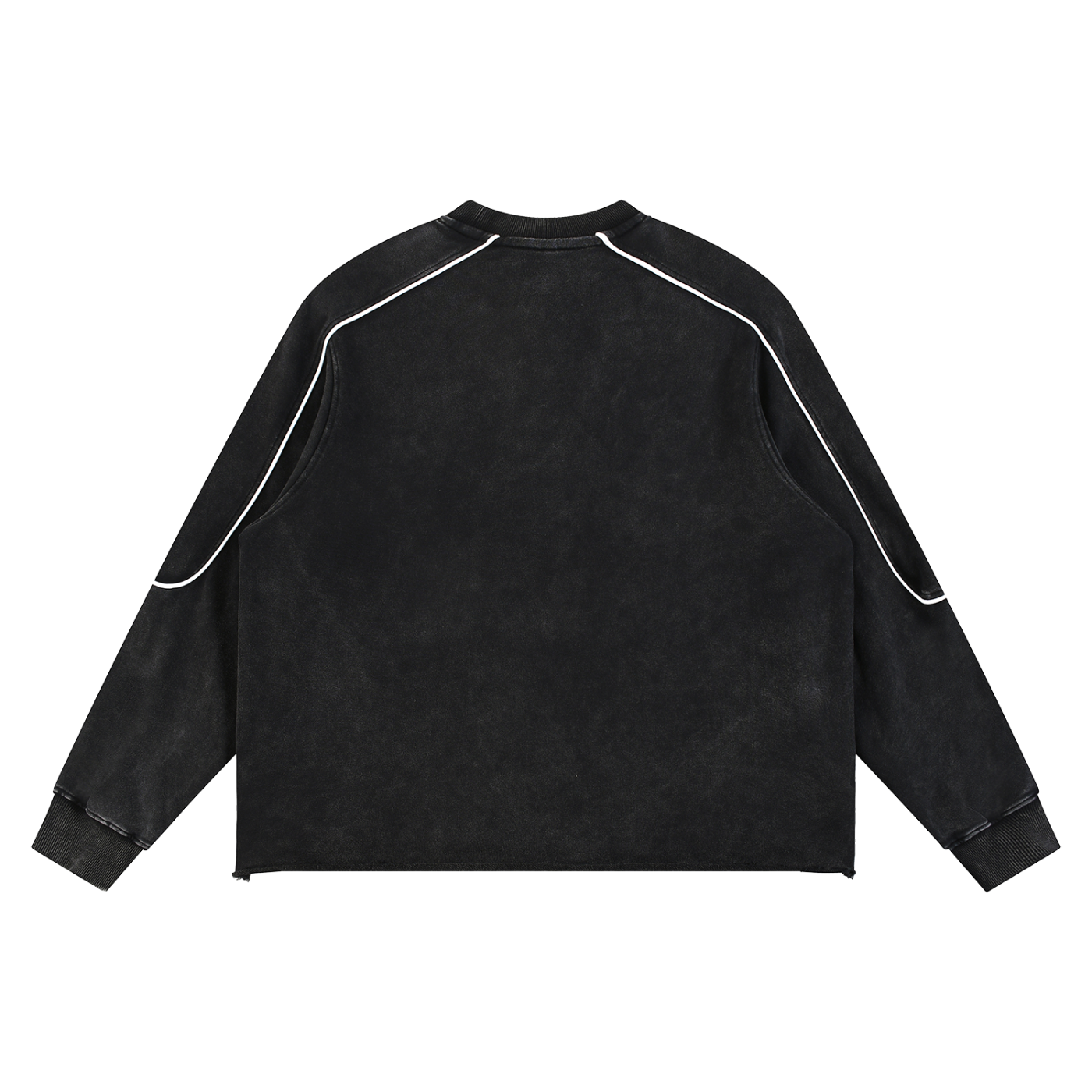Vintage-Style Raw-Hem Sweatshirt