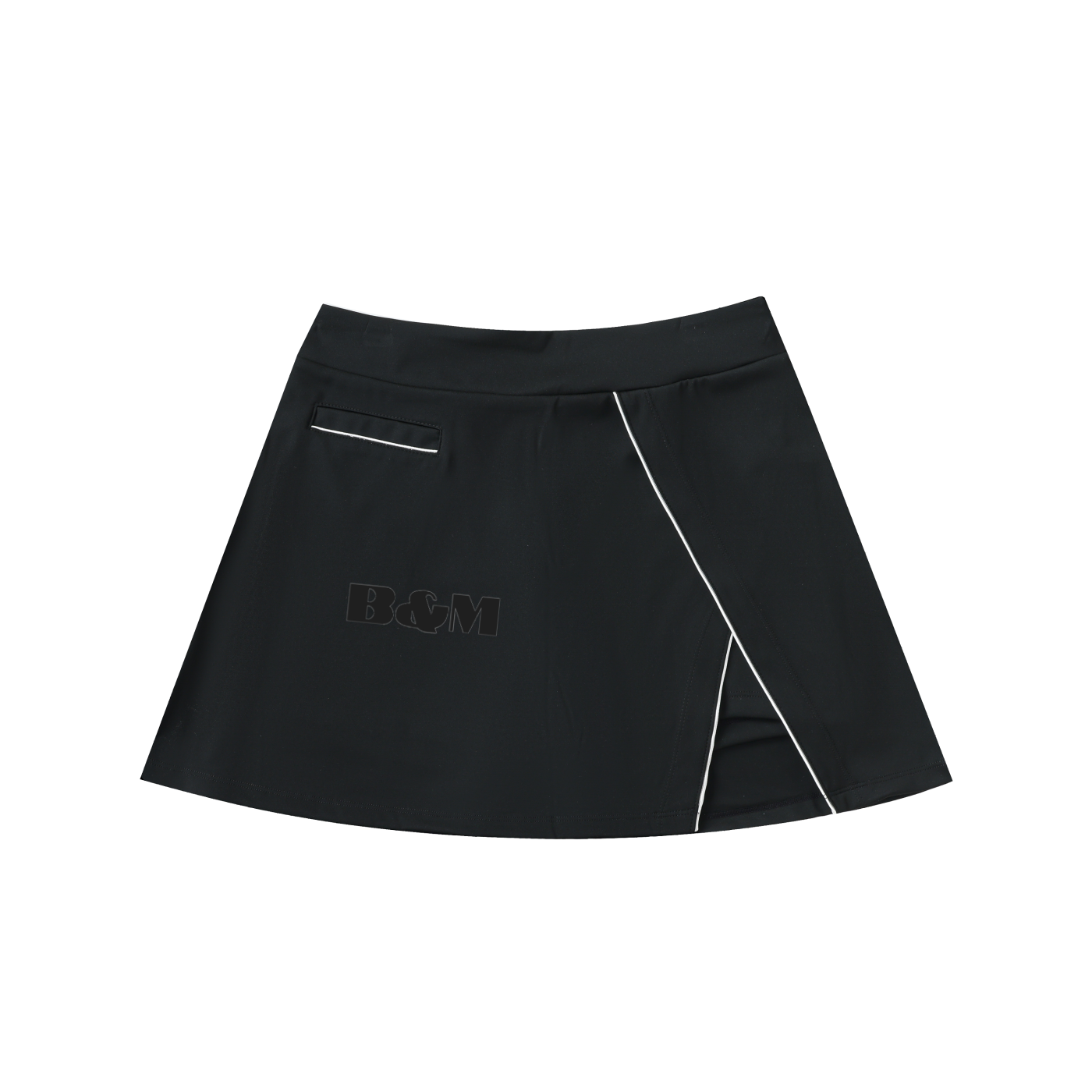 High-Waist Pocketed A-Line Skirt