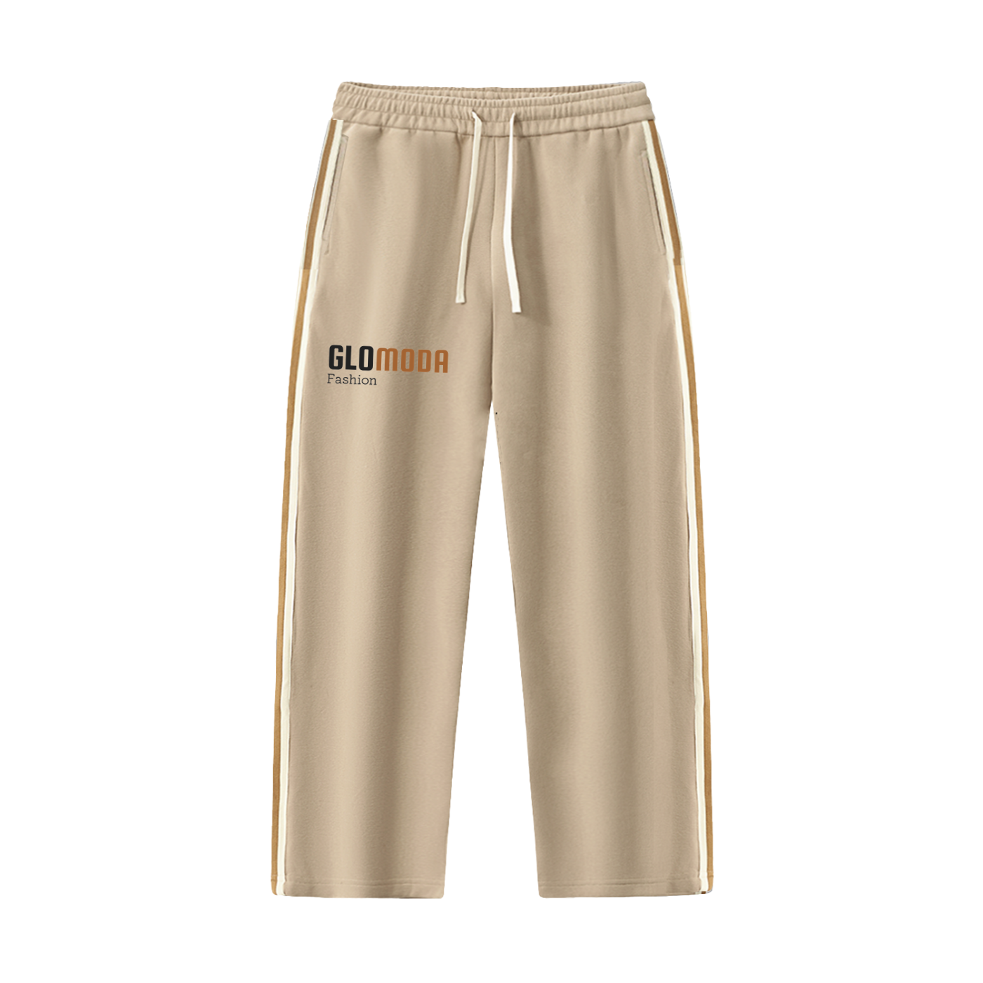 Contrast Side-Stripe Straight-Leg  Pants