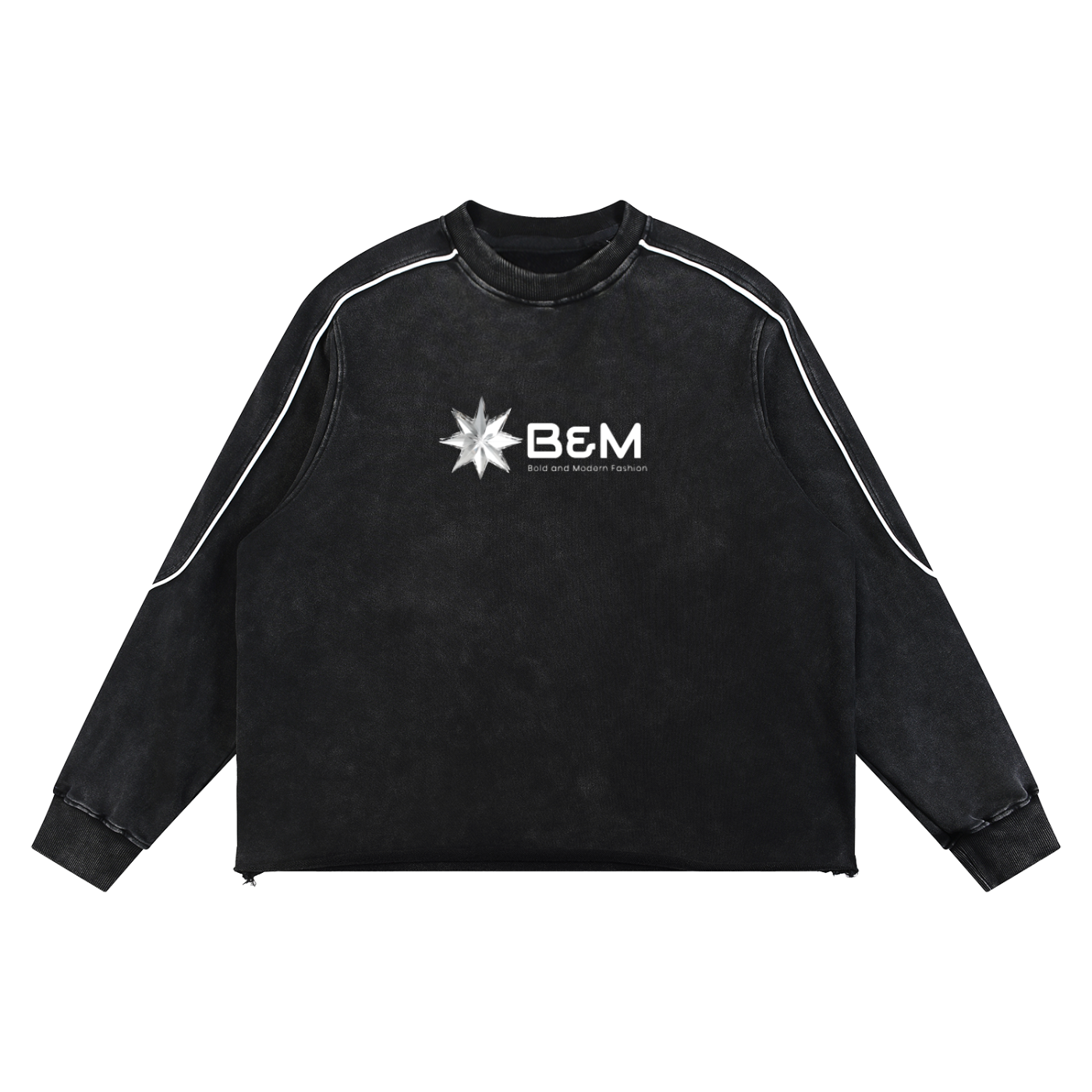 Vintage-Style Raw-Hem Sweatshirt