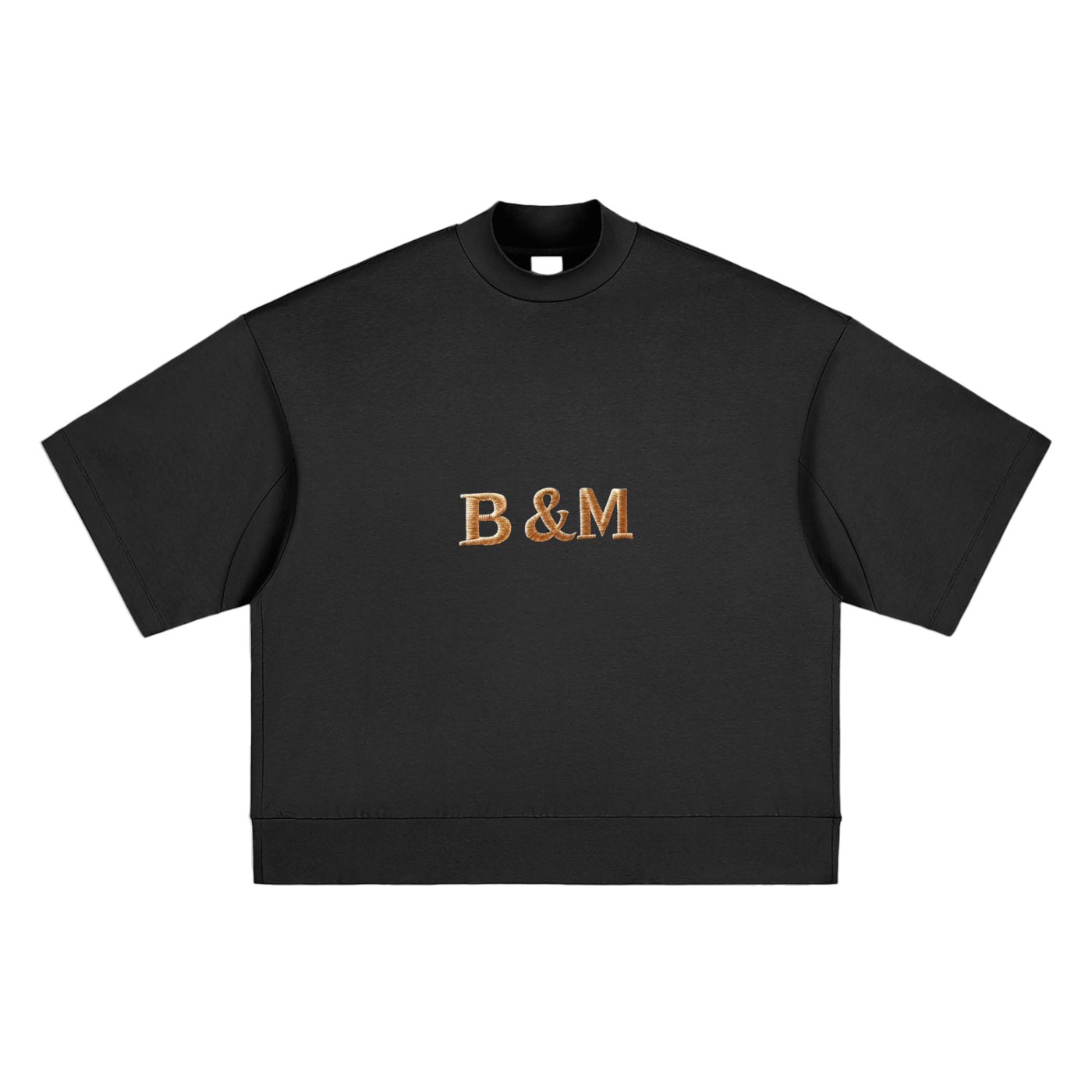 A heavyweight Oversized Mock Neck T-shirt