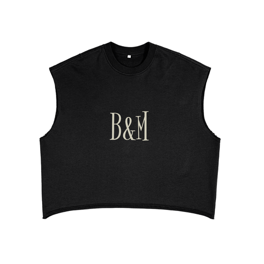 French Terry Boxy Tank Top – Loose Crop Sleeveless & Stylish