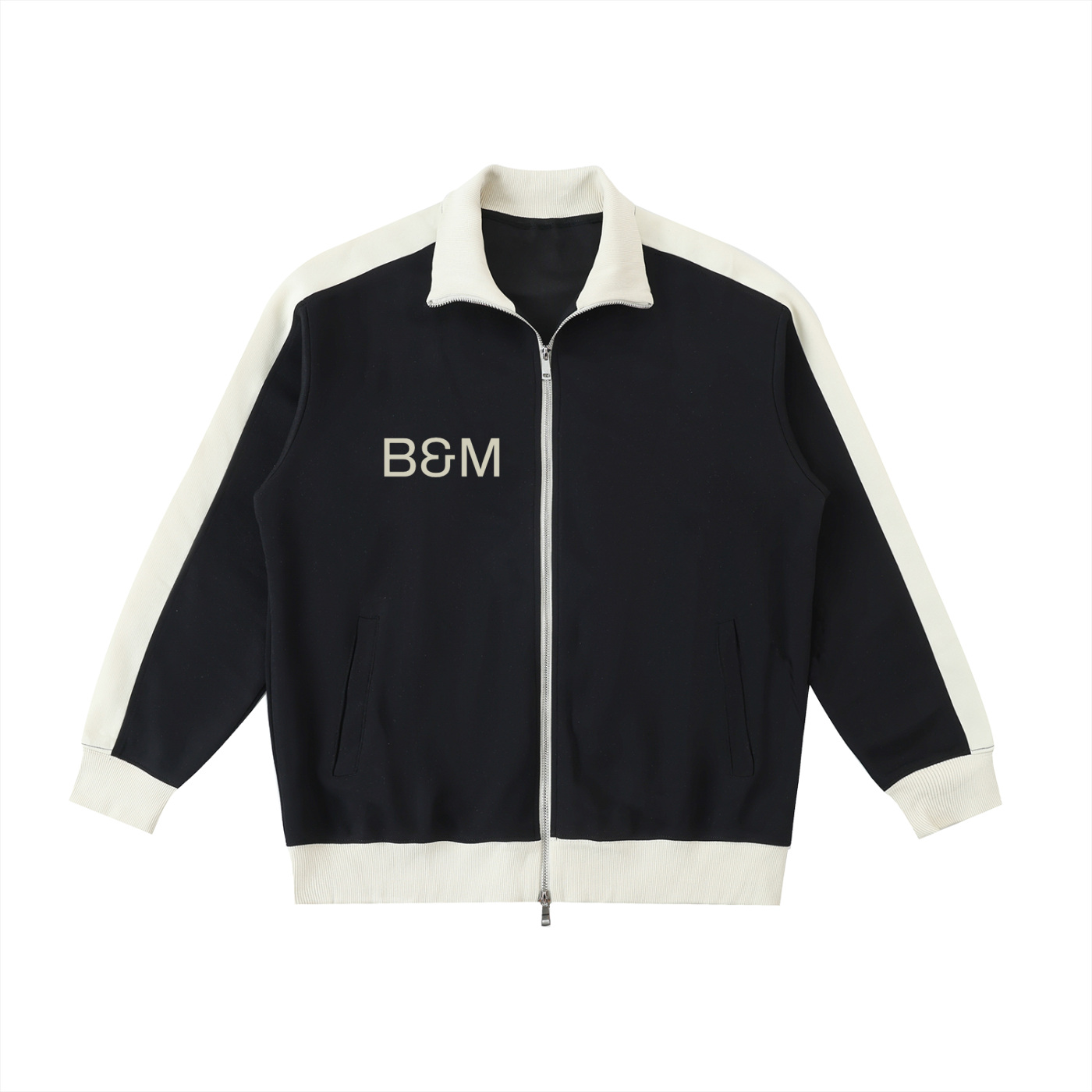 Contrast Trim Stand Collar Jacket