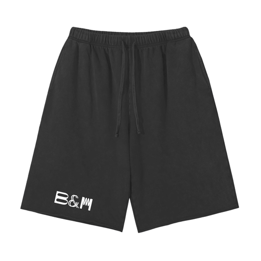 Snow Washed Raw Hem Shorts