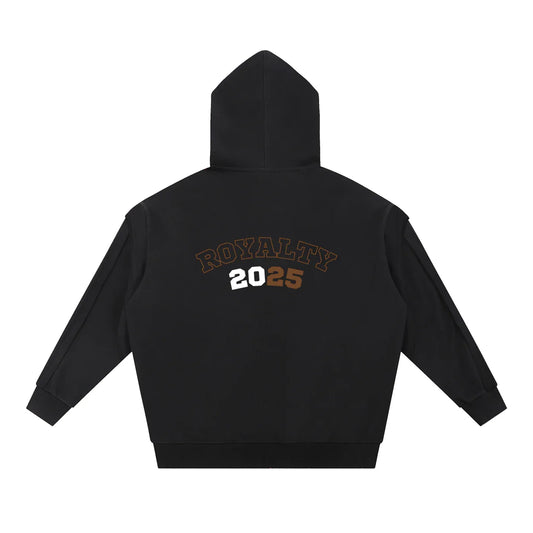 Unisex Athleisure Zip-Up Hoodie | Retro Contrast Panel Track Jacket for Winter Streetwear - B&M 