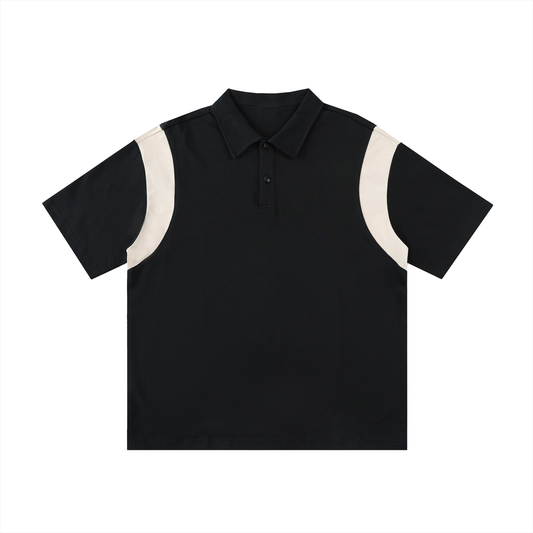 Unisex Contrast Panel Cotton Polo