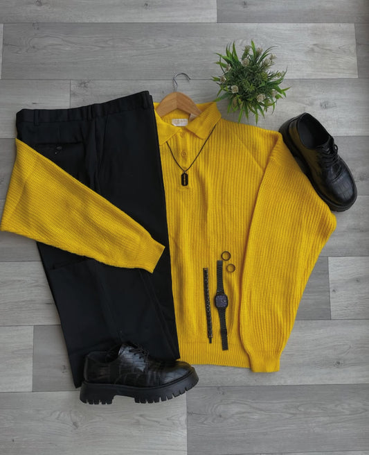 Bold Day-to-Night Yellow Outfit Set