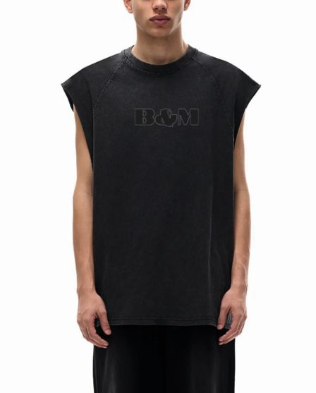 Raw Edge Cotton Tank Top