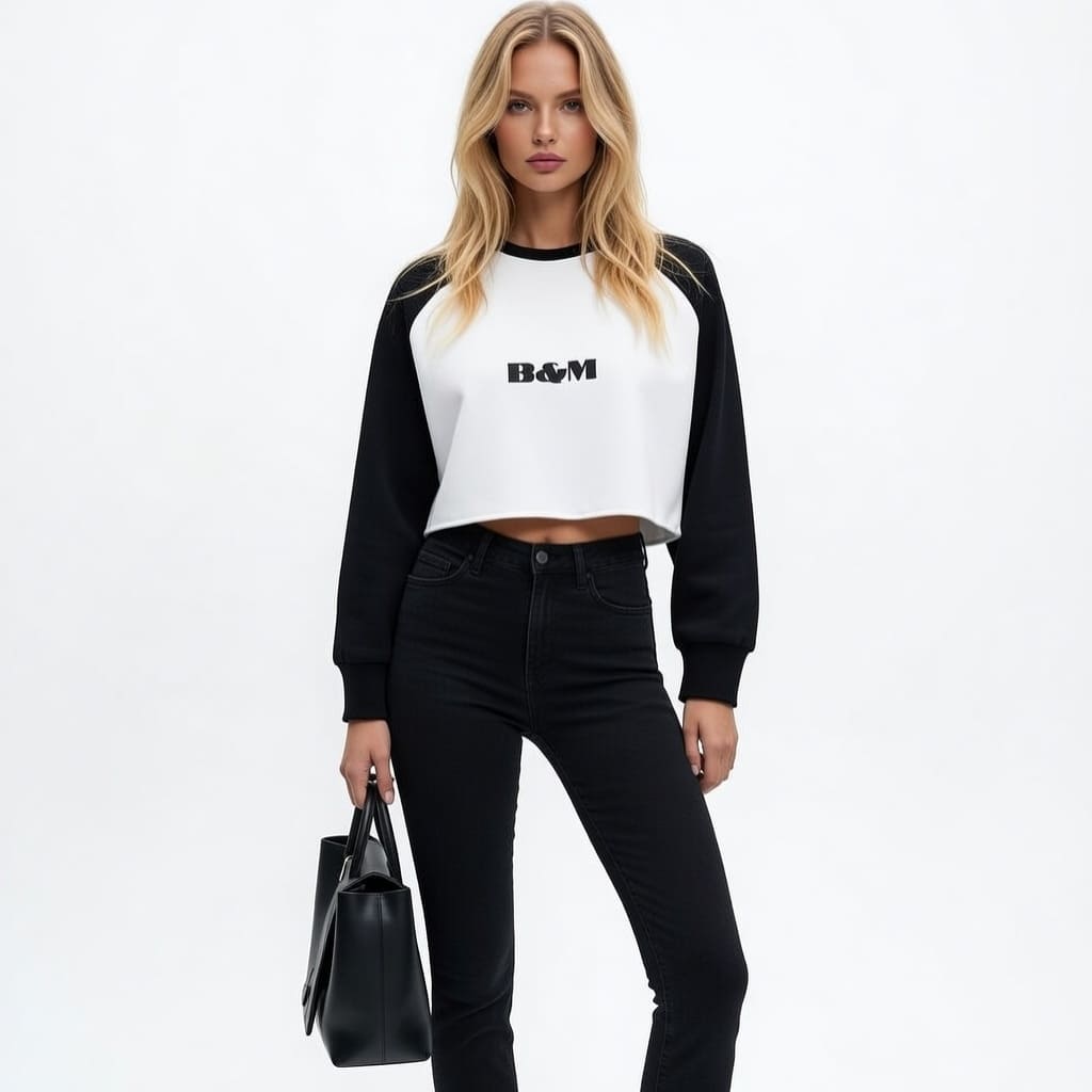 Long Sleeve Cotton Crop Top – Comfortable & Stylish Fit