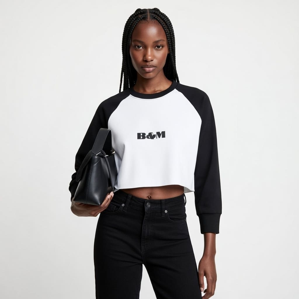 Long Sleeve Cotton Crop Top – Comfortable & Stylish Fit