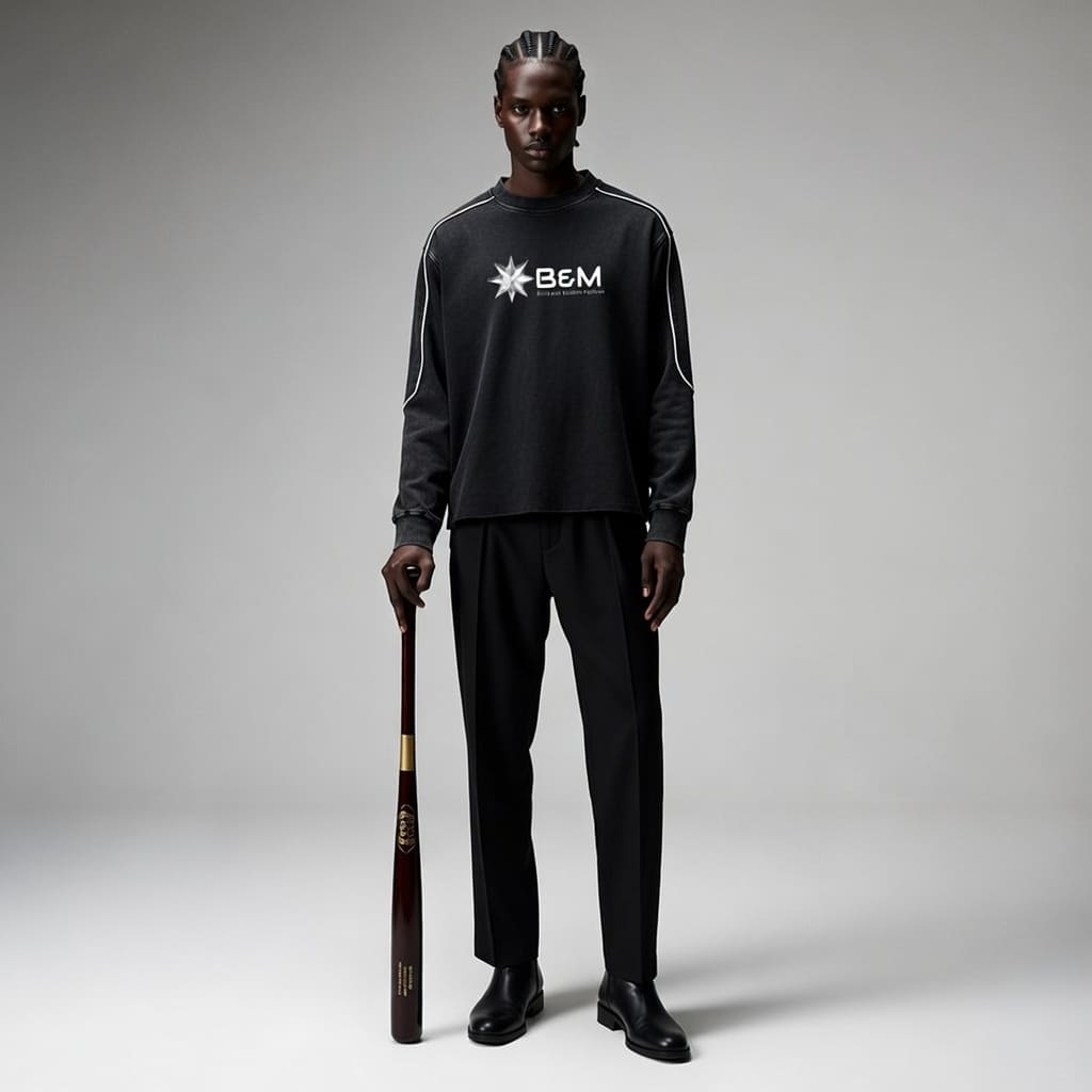 Vintage-Style Raw-Hem Sweatshirt