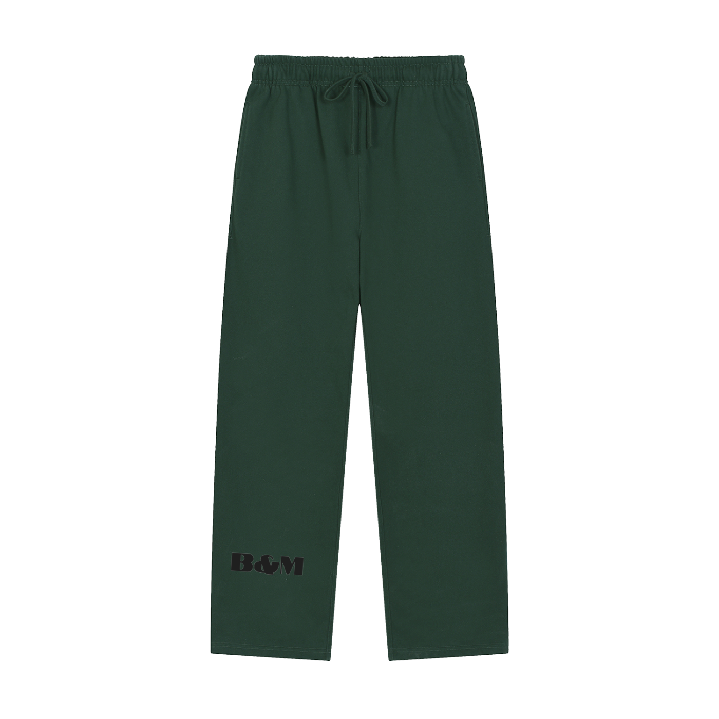 Solid Color Straight-Leg Sweatpants