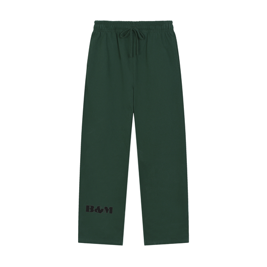 Solid Color Straight-Leg Sweatpants