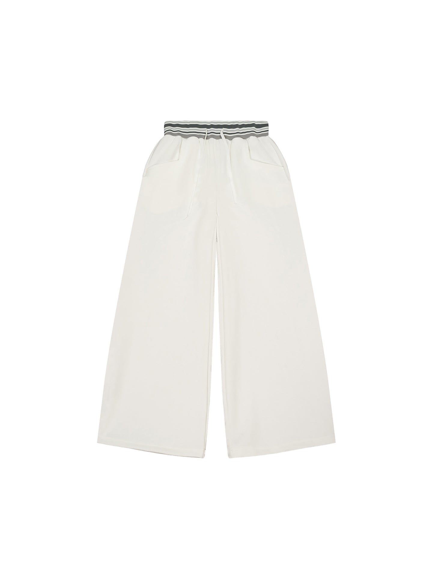 Striped Waist Wide Leg Pants