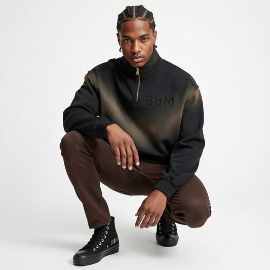 Men’s Black High-Top Canvas Sneakers – Classic Street Style