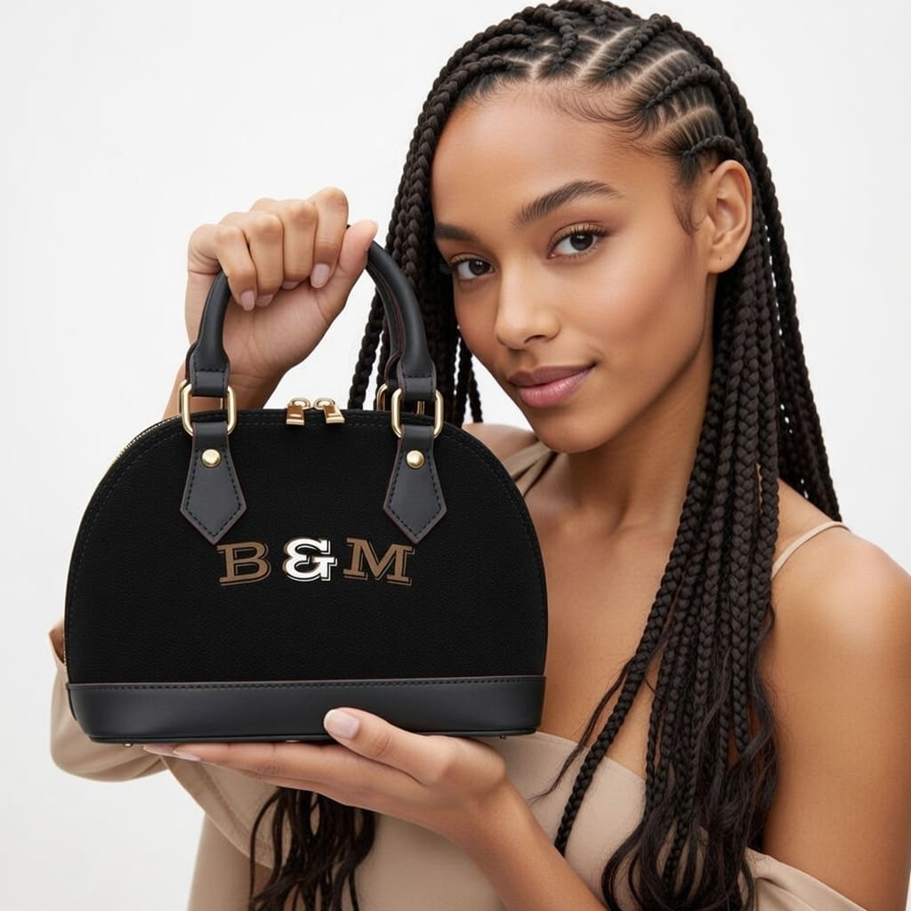 Women’s Vegan Leather Satchel Bag – Shell-Shaped Convertible Crossbody Handbag